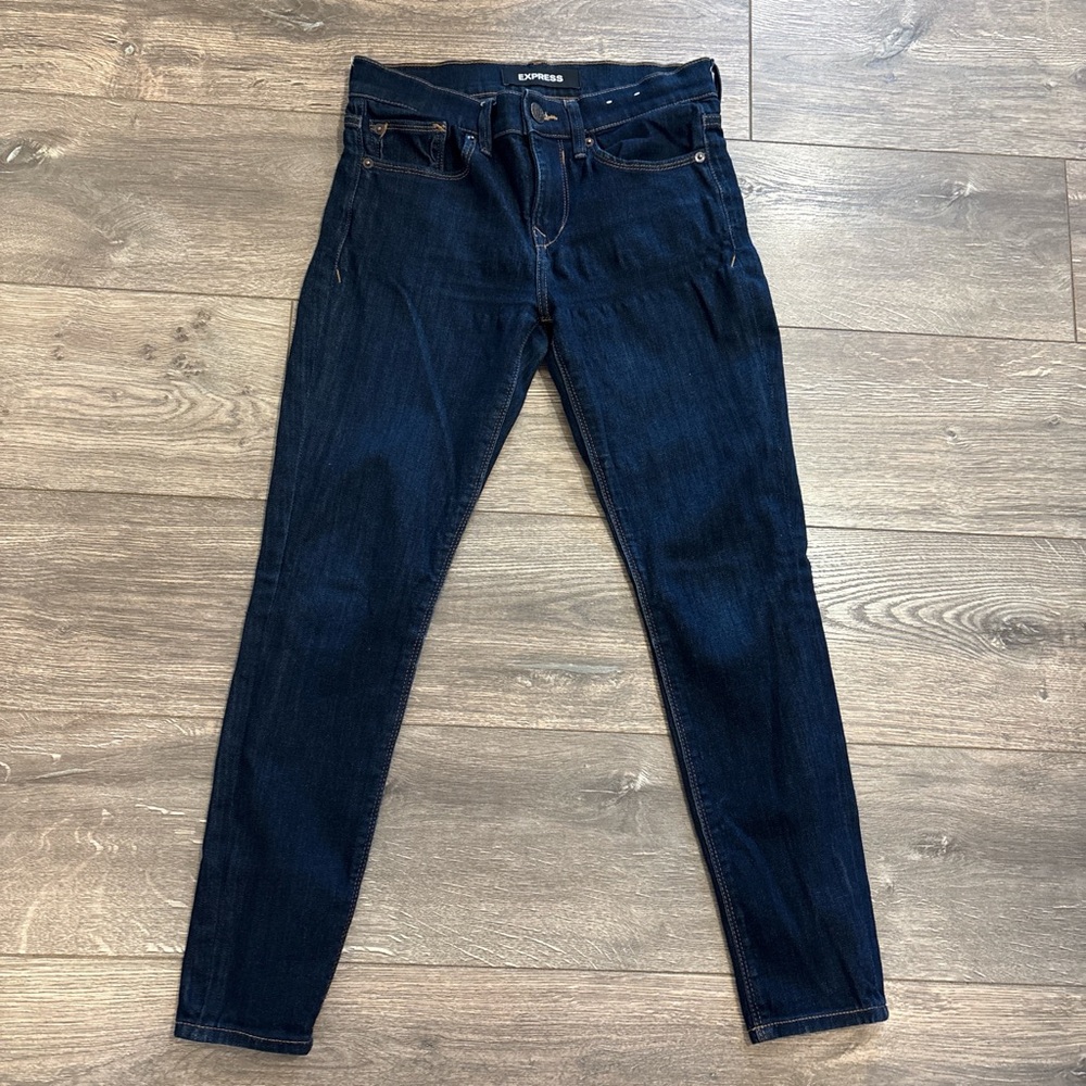 Express Dark Indigo Skinny Jeans